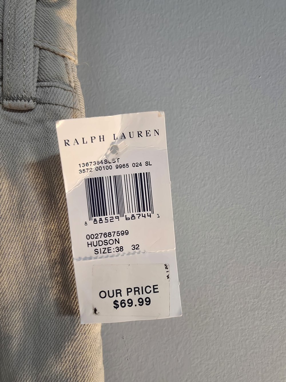 Polo by Ralph Lauren Off-White Men's Slim Straight Jeans - Picture 2 of 7